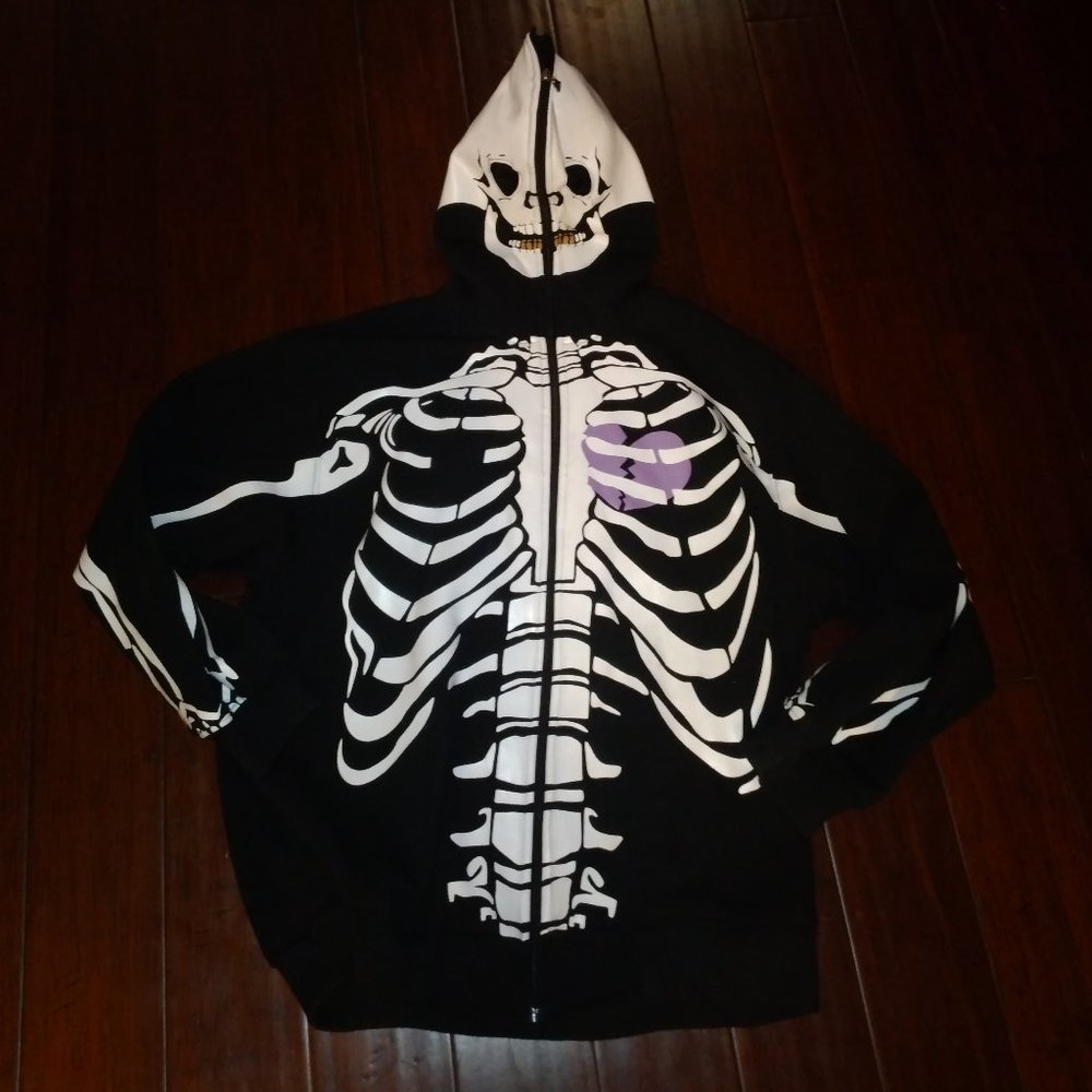 MJ Collection Quality Skeleton Full Hoodie Sweater
